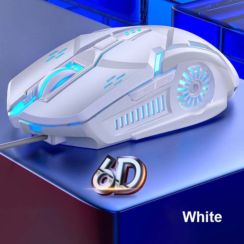 detech Wired Gaming Mouse Colorful Backlight 6 Button Silent Mouse 4-Speed 3200 DPI RGB Gaming Mouse For Computer Laptop Mice