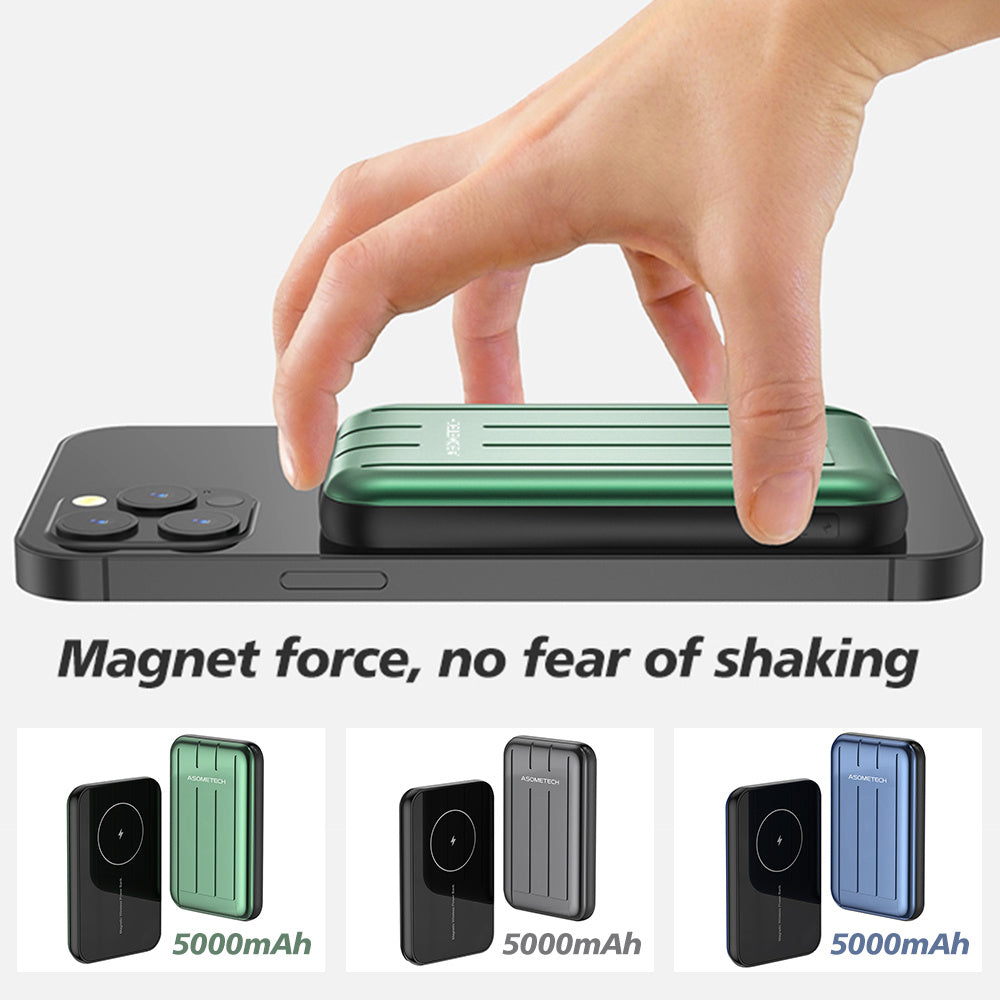 detech Wireless Charger Magnetic Power Bank 5000mAh Powerbank