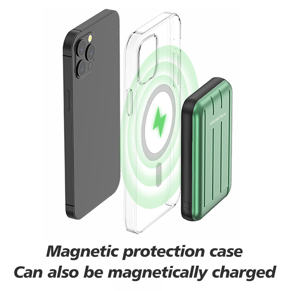detech Wireless Charger Magnetic Power Bank 5000mAh Powerbank