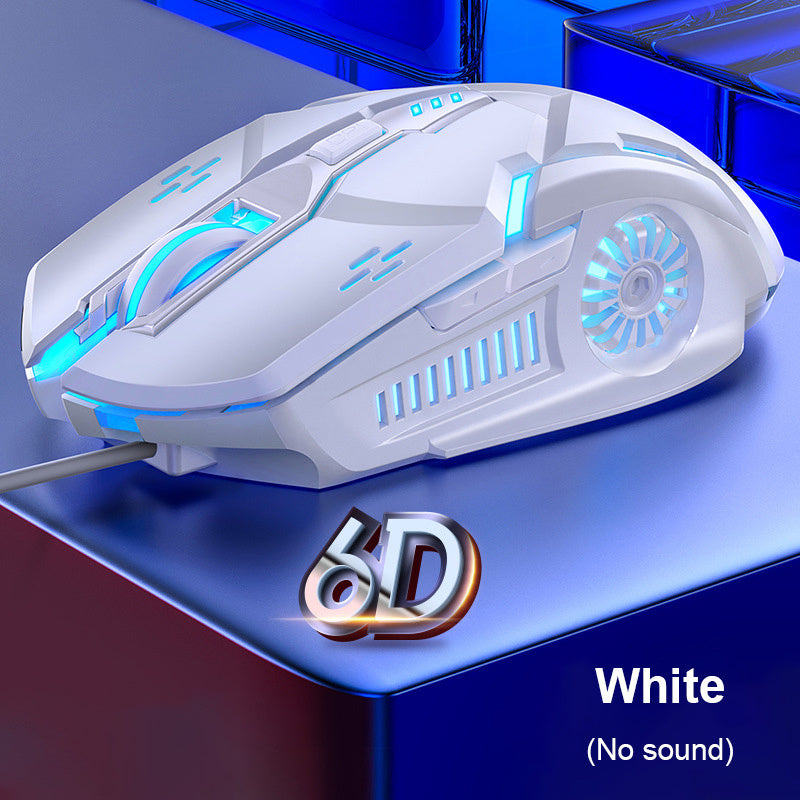 detech Wired Gaming Mouse Colorful Backlight 6 Button Silent Mouse 4-Speed 3200 DPI RGB Gaming Mouse For Computer Laptop Mice