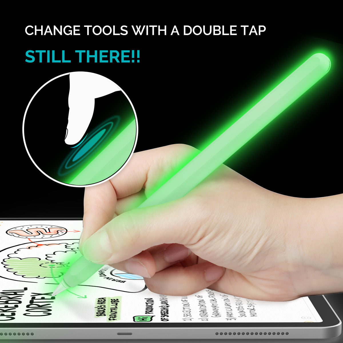 detech Pen Sleeve Luminous Silicone Color Accessories Universal