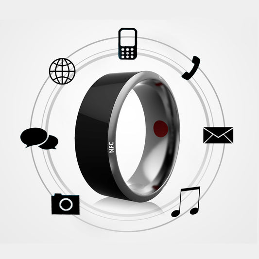 detech Smart Ring Wearable Device Multifunctional Black High-tech