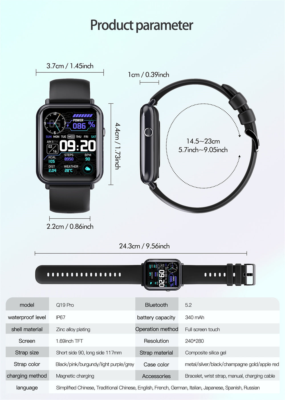detech Smart waterproof watch