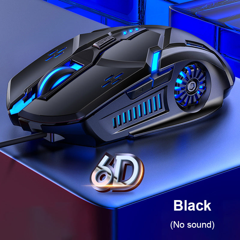 detech Wired Gaming Mouse Colorful Backlight 6 Button Silent Mouse 4-Speed 3200 DPI RGB Gaming Mouse For Computer Laptop Mice