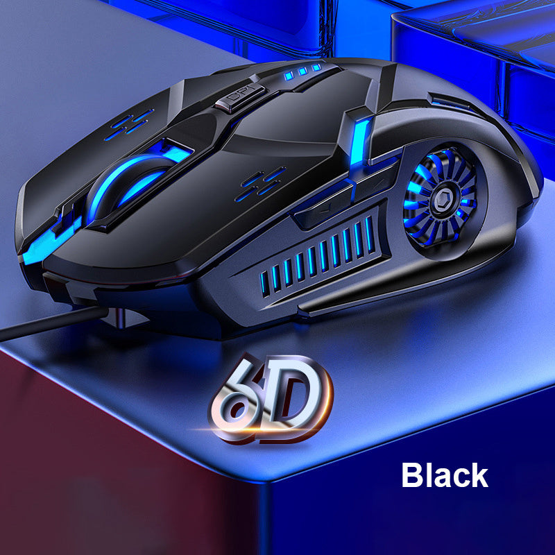 detech Wired Gaming Mouse Colorful Backlight 6 Button Silent Mouse 4-Speed 3200 DPI RGB Gaming Mouse For Computer Laptop Mice