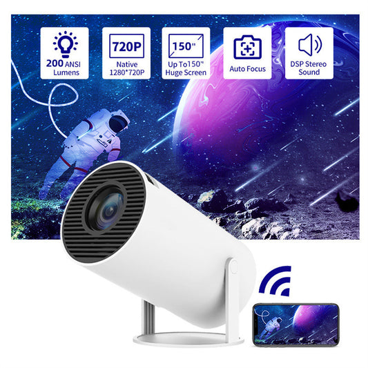 detech Portable Projector Small Straight Projector For Home Use 180 Degrees Projection Angle Automatic Focus Home Video Projector